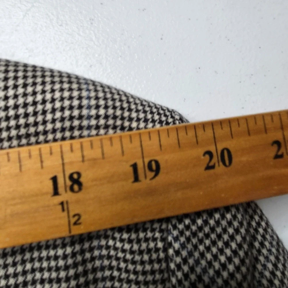 Lauren Ralph Lauren Blazer Mens 42R Gray Sports Coat 2 Buttons Wool‎ Houndstooth